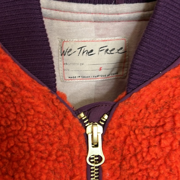 We The Free Orange‎ & Purple Sherpa Zip Up Jacket- S - Picture 5 of 6
